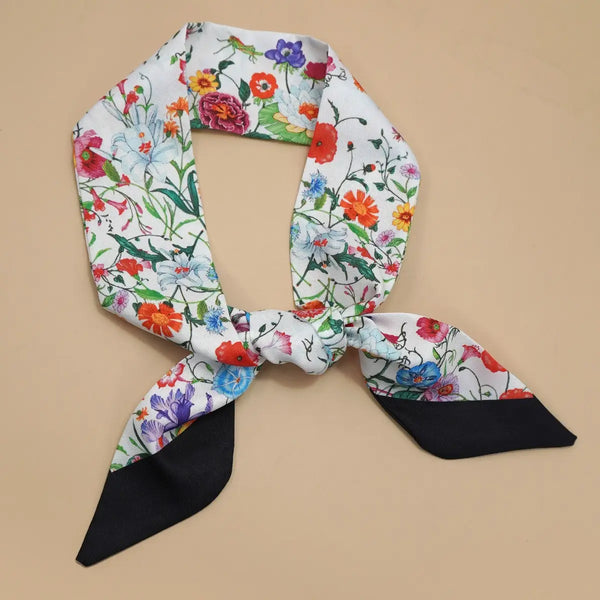 Soft Silky Skinny Twilly Scarf Necklace Wrap