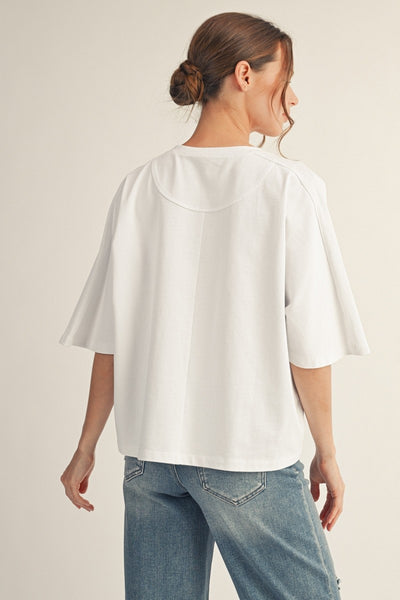 Drop Shoulder Loose Fit Top