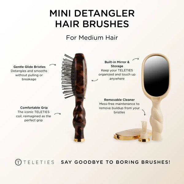 Teleties Mini Detangler Brush For Medium Hair