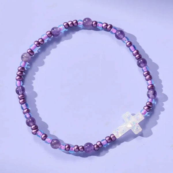 Holy Water Amethyst Aura Bracelet