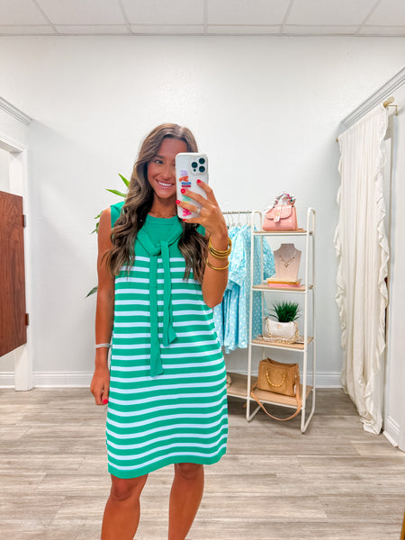 Striped Sleeveless Mini Dress