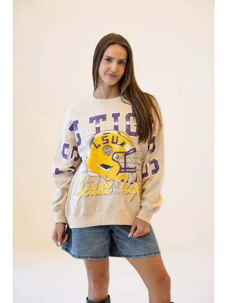 Lsu Homefield Lantern Sleeve Pullover