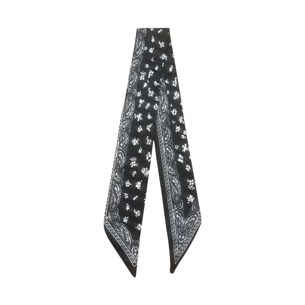 Twilly Scarf- Black Bandana