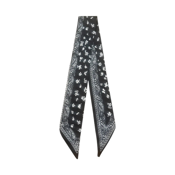 Twilly Scarf- Black Bandana