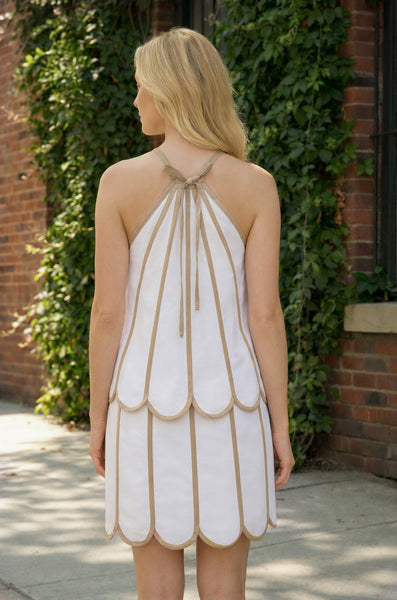 Scalloped Mini Skirt And Top Set