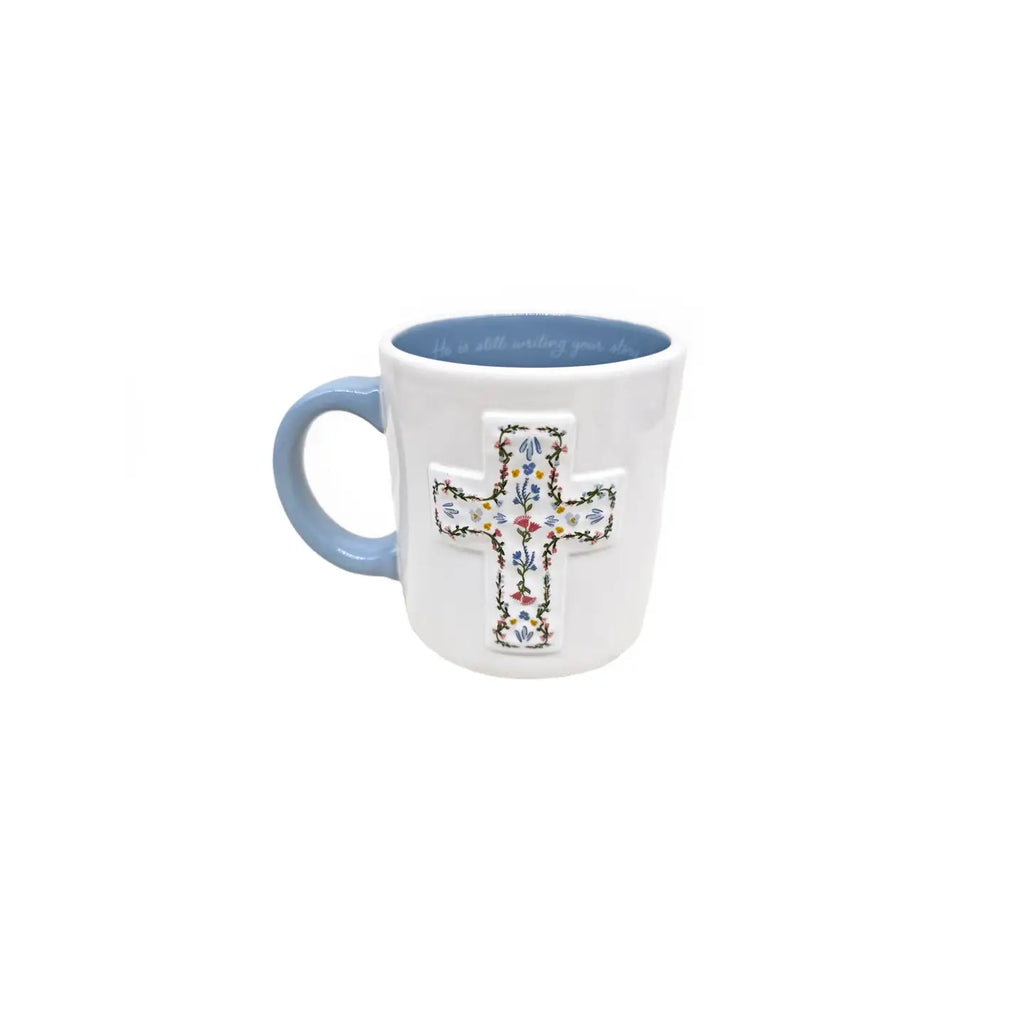 He Is Still Writing Your Story Sculpted Mug