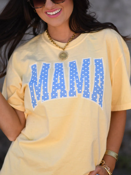 Mama Blue Polka Dots Tee