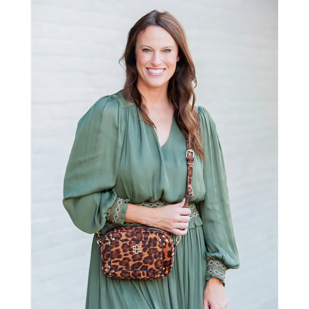 Sloane Studded Crossbody Spotted Saddle