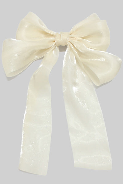 Long Sheer Bow Hair Clip