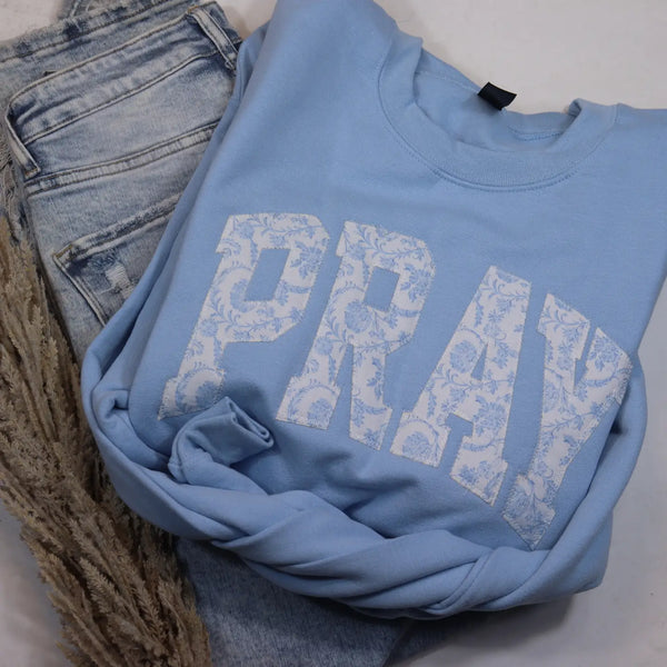 Floral Pray Christian Faith Sweatshirt