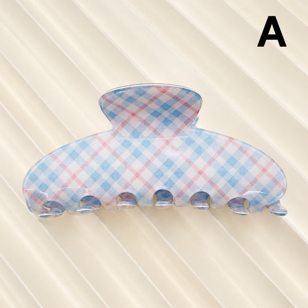 Pastel Plaid & Gingham Hair Claw Clip