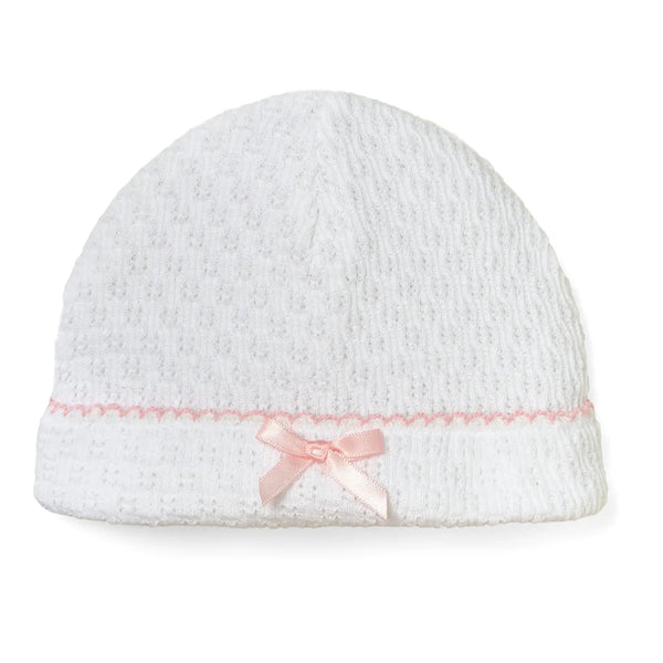 Paty Knit Saylor Beanie w/ Bow-Pink