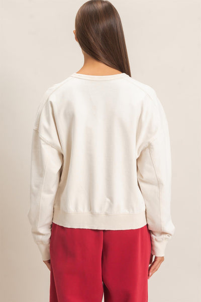 Acid Wash Seam Detail Sweatshirt