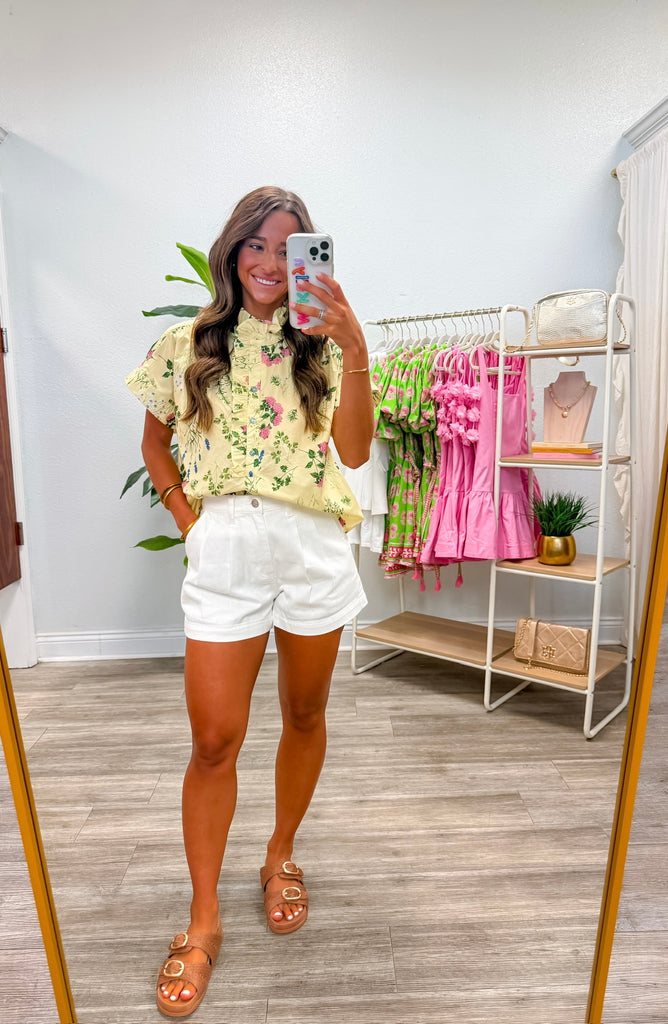 Floral Print Short Sleeve Top