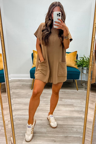 Relaxed Short Sleeve Boxy Romper