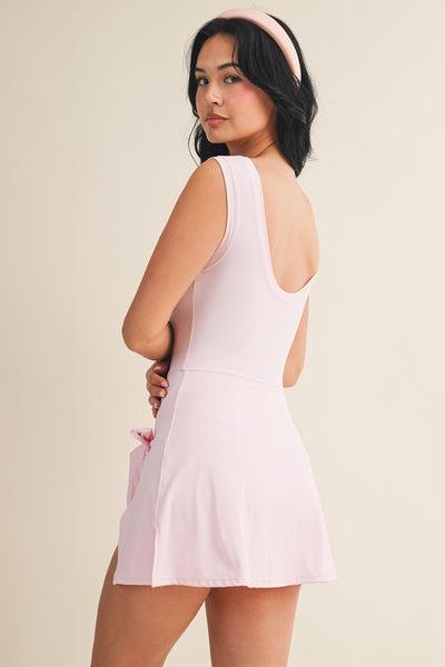 Sleeveless Wrap Tie Front Dress