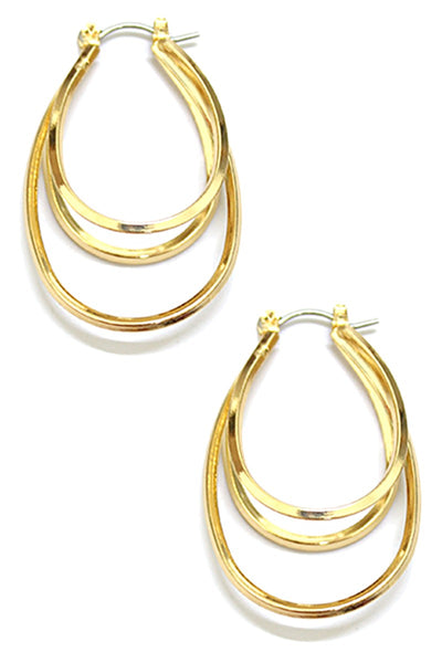 Layered Hoop Hinge Earrings