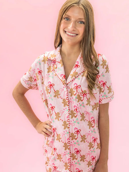 Gingerbread Bows & Sweets Pajama Set