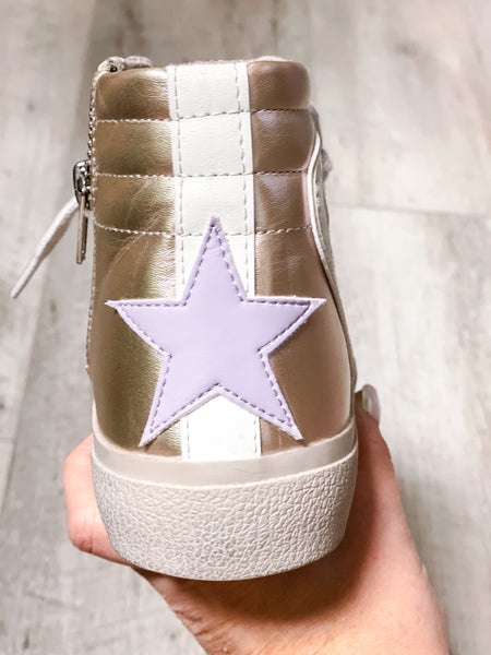 ShuShop Rooney Metallic High Top Sneaker