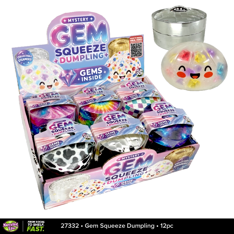 Fun Doh Mystery Gem Filled Squishy Dumpling Toy