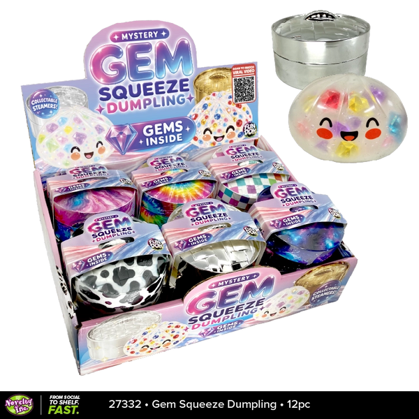 Fun Doh Mystery Gem Filled Squishy Dumpling Toy