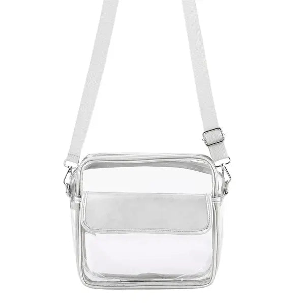 Nylon Strap Clear See Thru Cross Body Handbag
