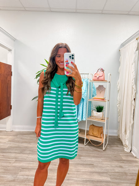 Striped Sleeveless Mini Dress