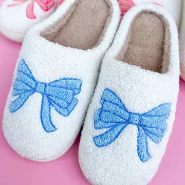 Bow Embroidered Slippers