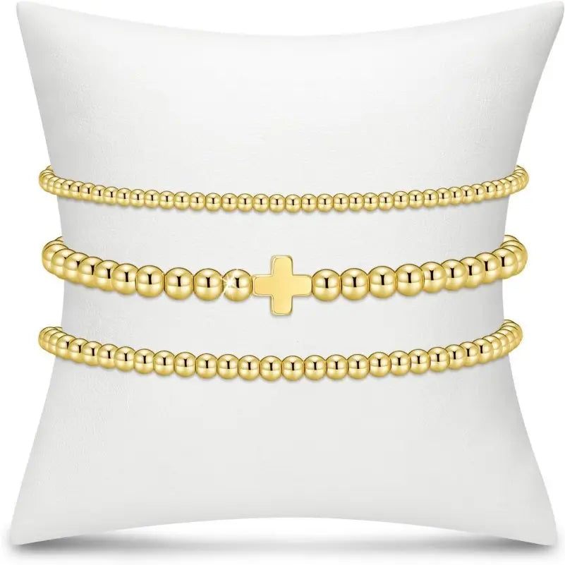 Cross Multilayer Ball Chain Bracelet