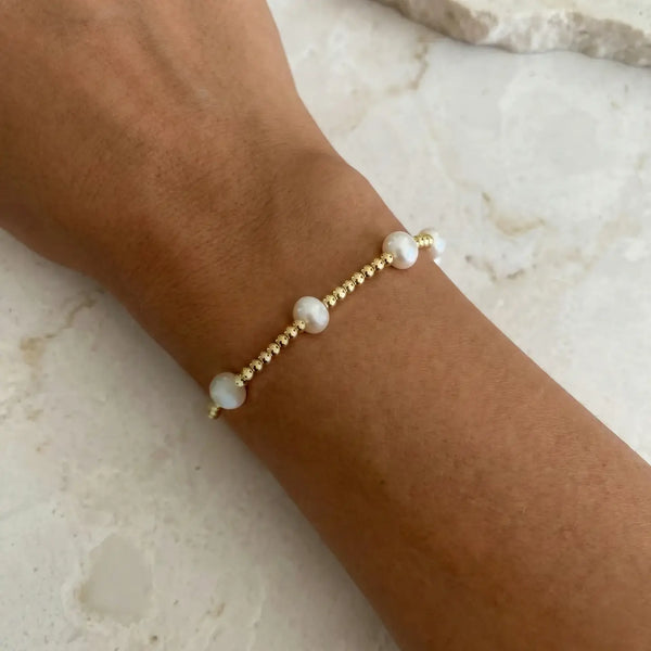 Bara Pearl Beaded Bracelet-6.5"