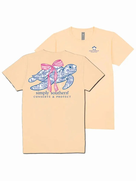 Simply Southern Kids Rose Sea Turtle Tee