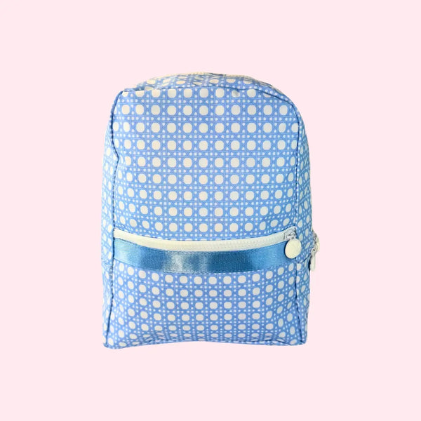 Kid's Baby Blue Bungalow Glossy Small Backpack