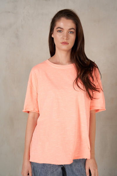 Raw Edge Cotton Slub Tee