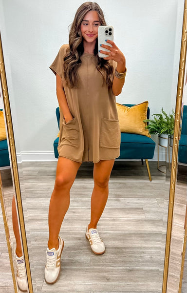 Relaxed Short Sleeve Boxy Romper