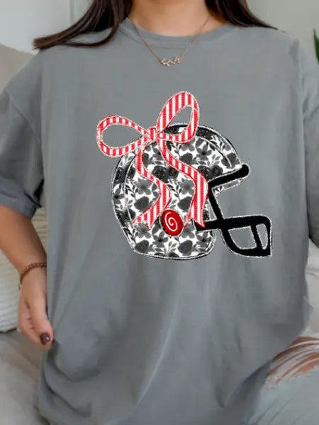 Chinoiserie Coquette Football Helmet Tee