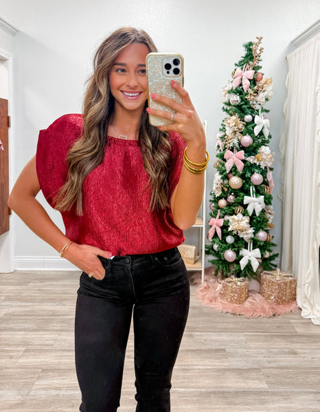 Neck Band Short Sleeve Top