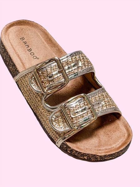 Bamboo Champion Double Buckle Sandal