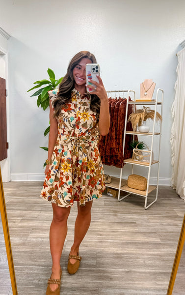 Floral Sleeveless Mini Dress