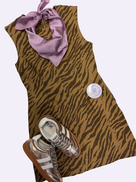 Animal Print Sleeveless Mini Dress