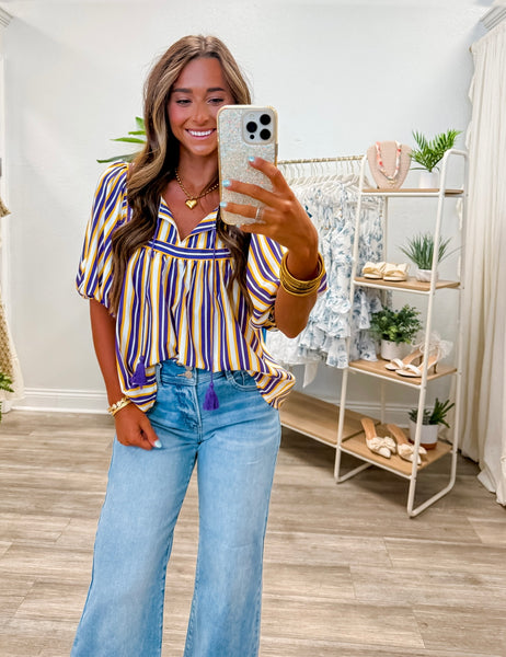 Women's Penny Pinstripe Top