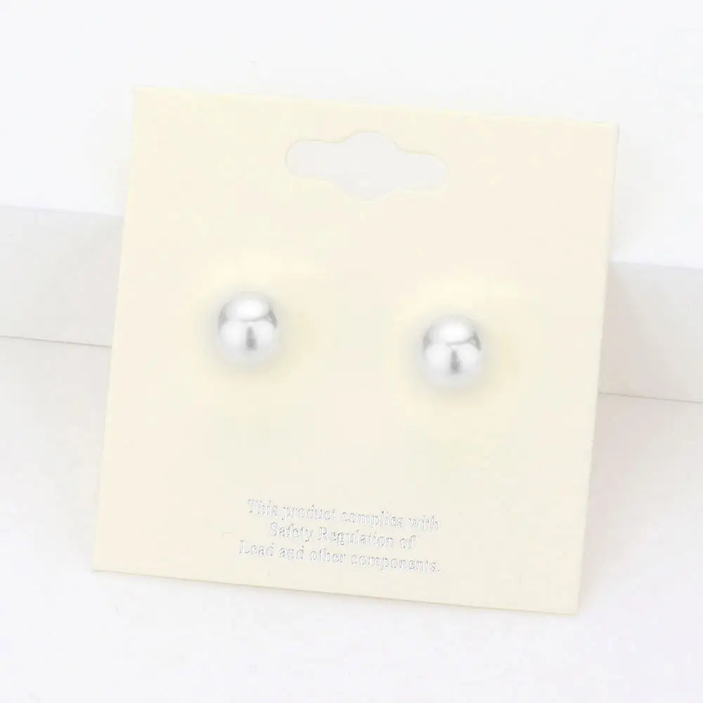 8mm Pearl Stud Earrings