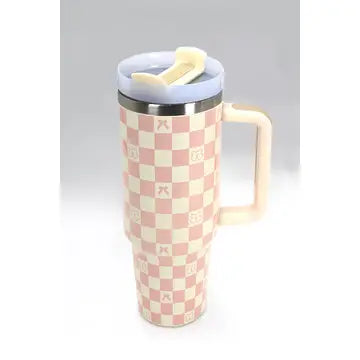 40oz Stainless Steel Tumbler Bow