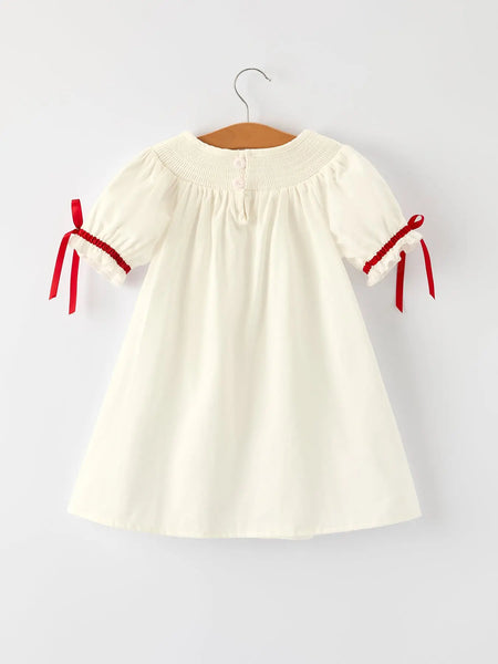 Christmas Girl's Embroidered Dress