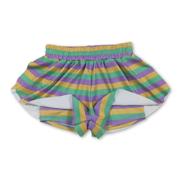 Kids Mardi Gras Striped Shorts