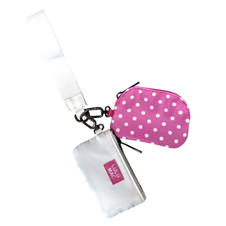 Lulu Mac Polka Dot Double Pouch Wristlet