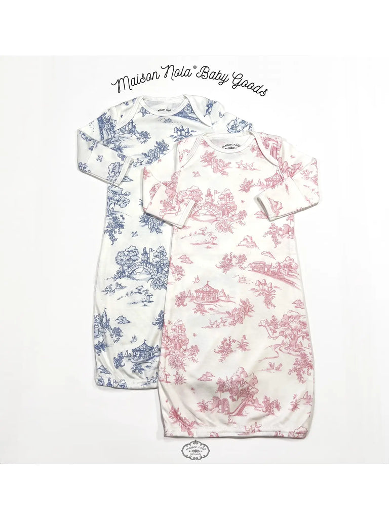 Storyland Toile Bamboo Baby Gown