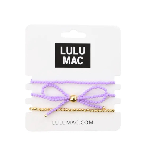 Lulu Mac Beaded Bow Bracelet Set
