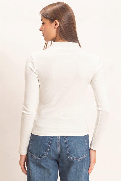 Mock Neck Long Sleeve Top