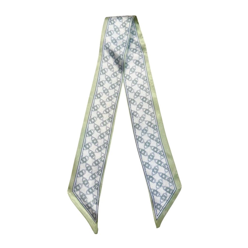 Twilly Scarf- Light Green Chain