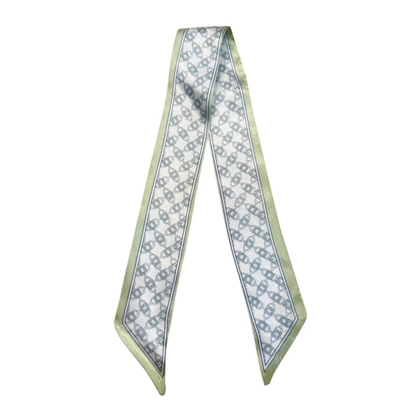 Twilly Scarf- Light Green Chain